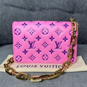 Louis Vuitton Coussin pochette with chunky coussin chain